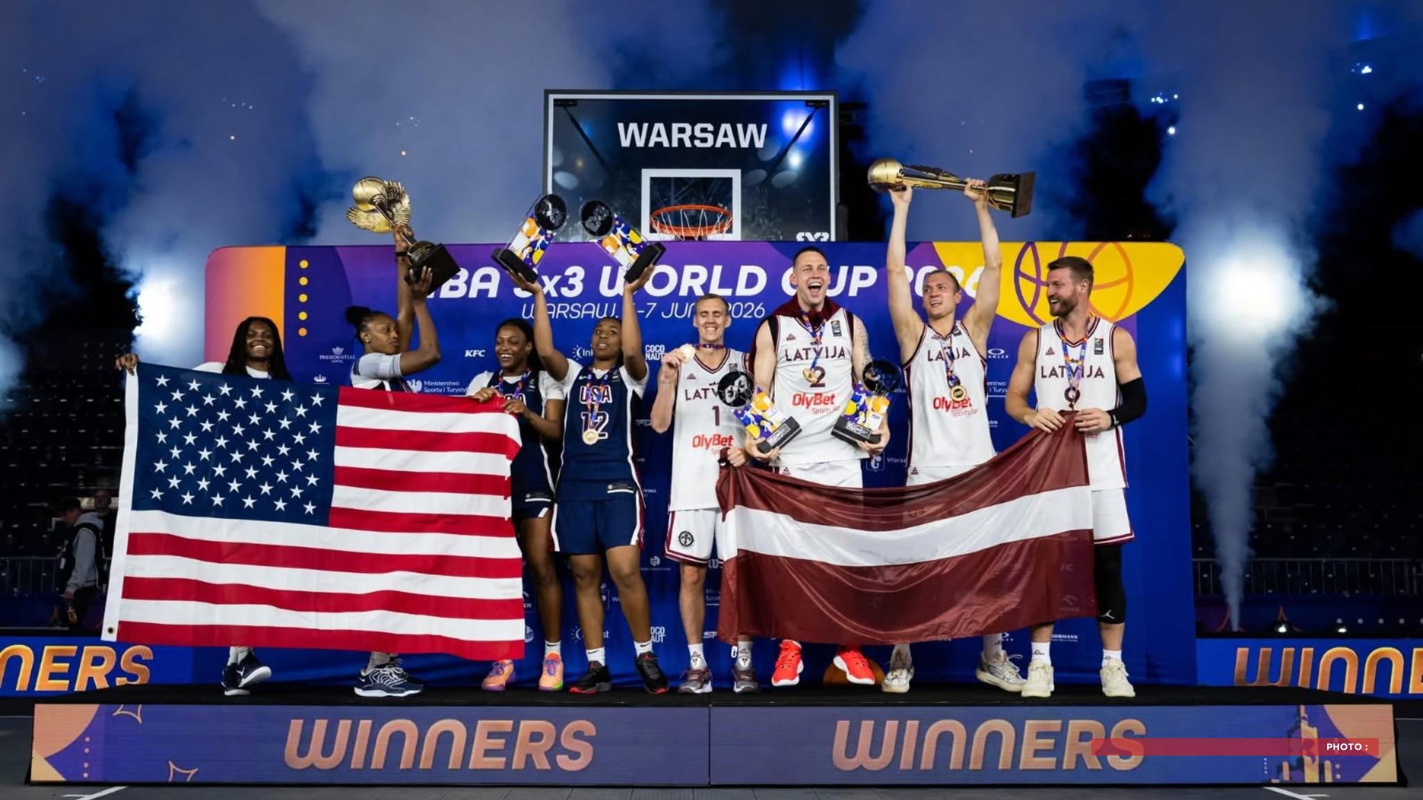 VARSOVIE – Madagascar termine 11ème du Mondial de basketball 3×3 remporté par la Lettonie chez les Hommes, les Etats-Unis gagnent chez les Dames