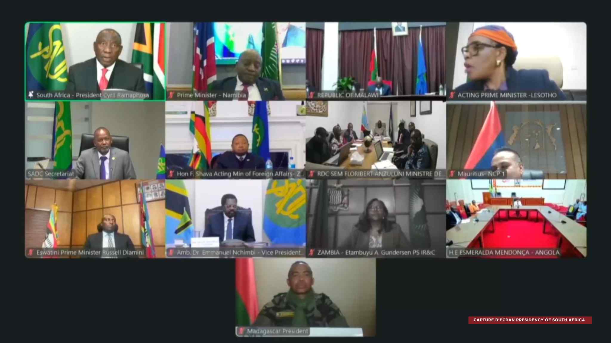 DIPLOMATIE – La SADC appelle Madagascar à respecter le calendrier des réformes et installe un bureau de liaison à Antananarivo