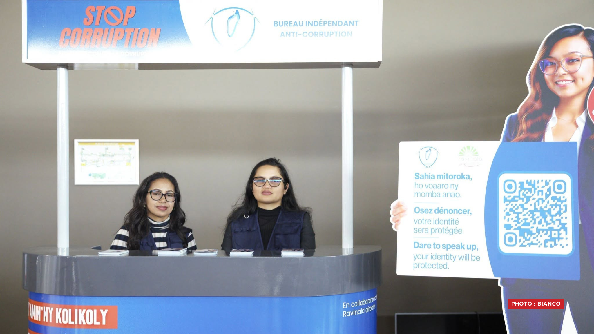 LUTTE ANTI-CORRUPTION – Le Bianco installe un kiosque d’information et de signalement à l’aéroport international d’Ivato